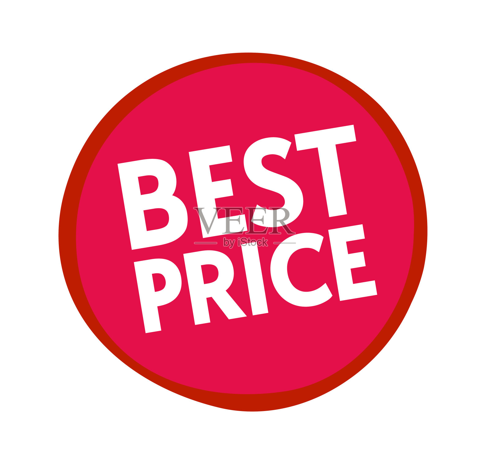 最好的价格标签badge图标向量，概念销售营销特别报价贴纸标志，红色孤立的产品标签clipart设计元素图片
