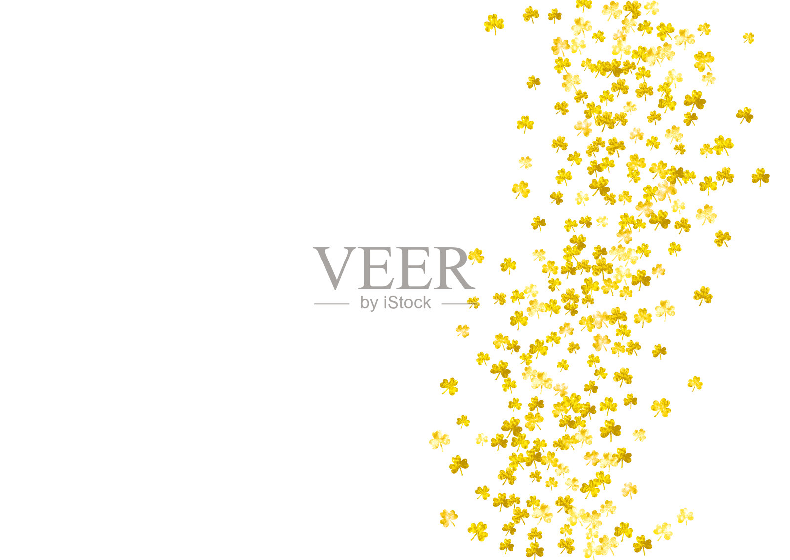 三叶草背景的圣帕特里克节。插画图片素材