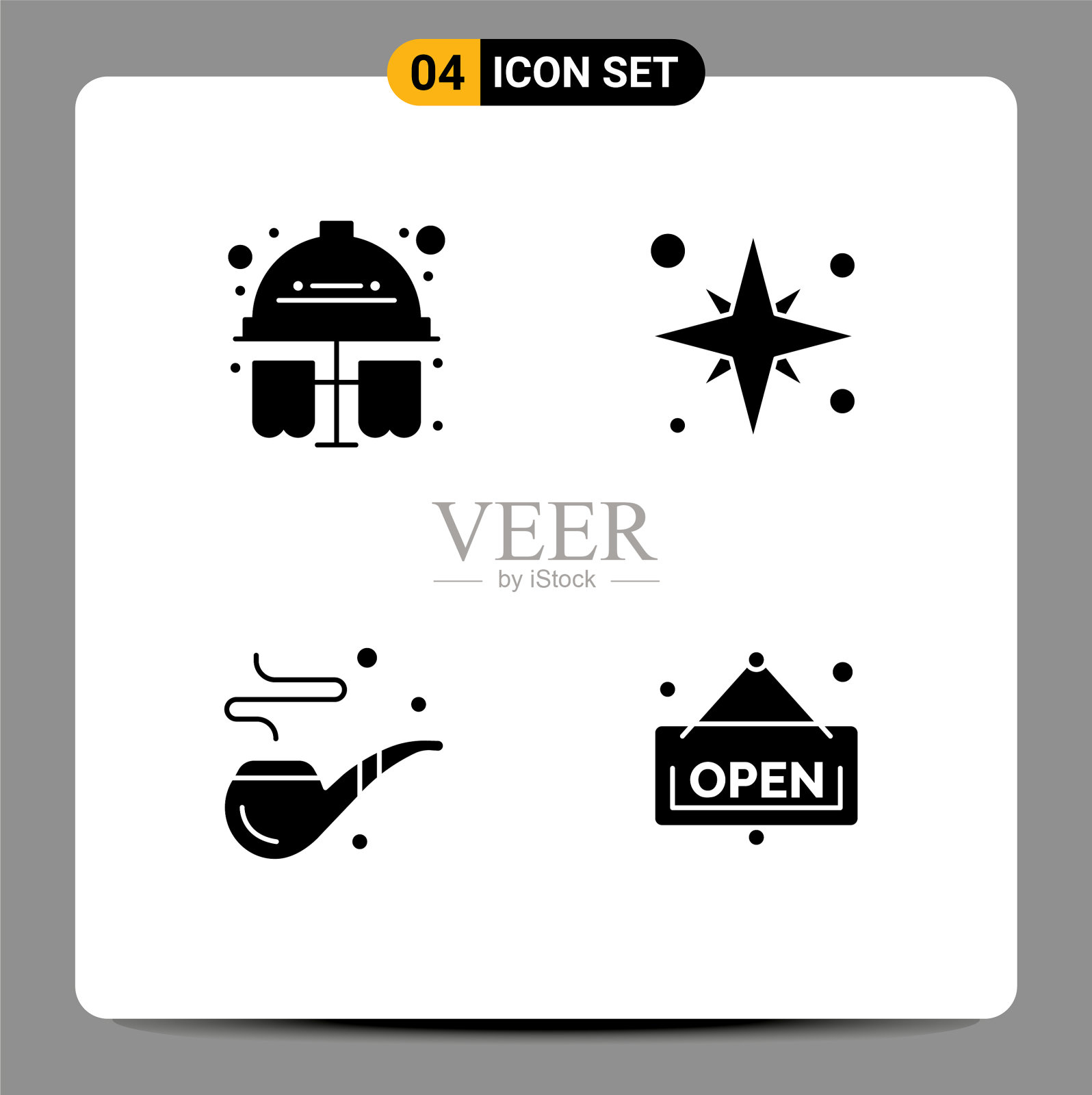 象形文字设置简单实心字形测试插画图片素材