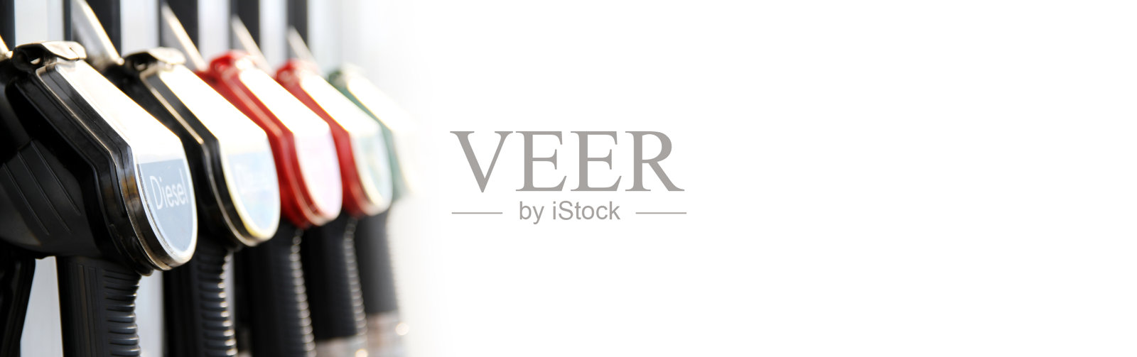 新的加油站，汽油喷嘴-大的全景背景照片摄影图片