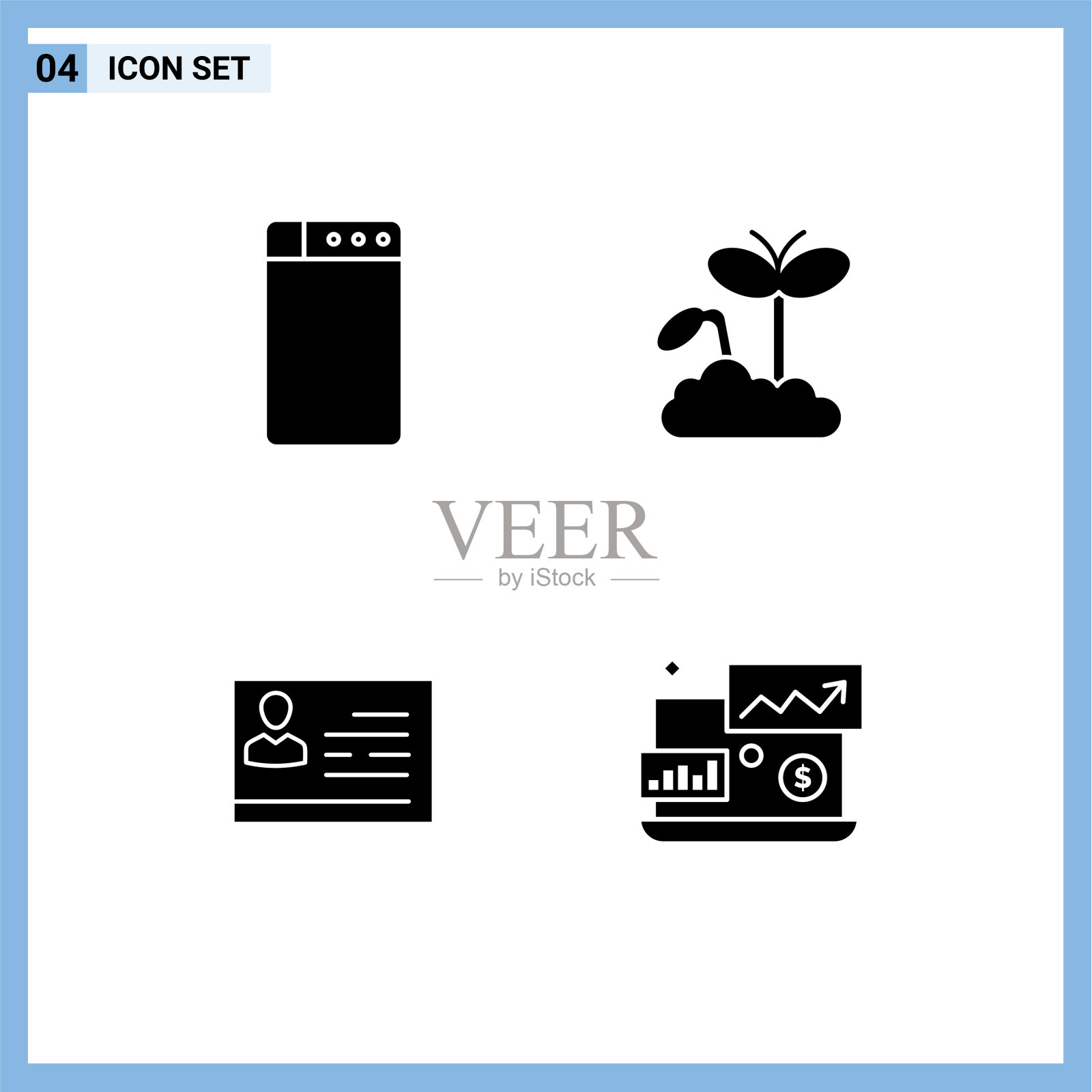 用户界面立体字形包装现代标志插画图片素材