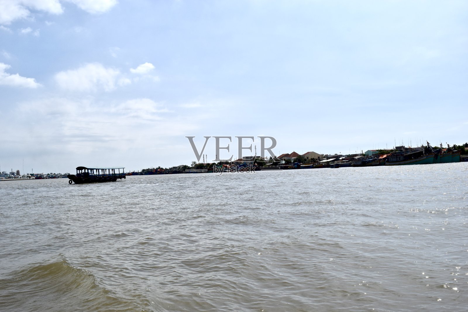 越南湄公河的景色。照片摄影图片