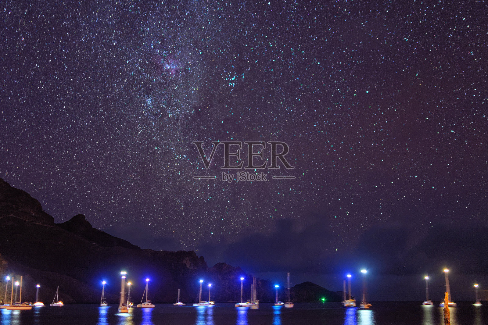 繁星闪烁的夜晚,照片摄影图片