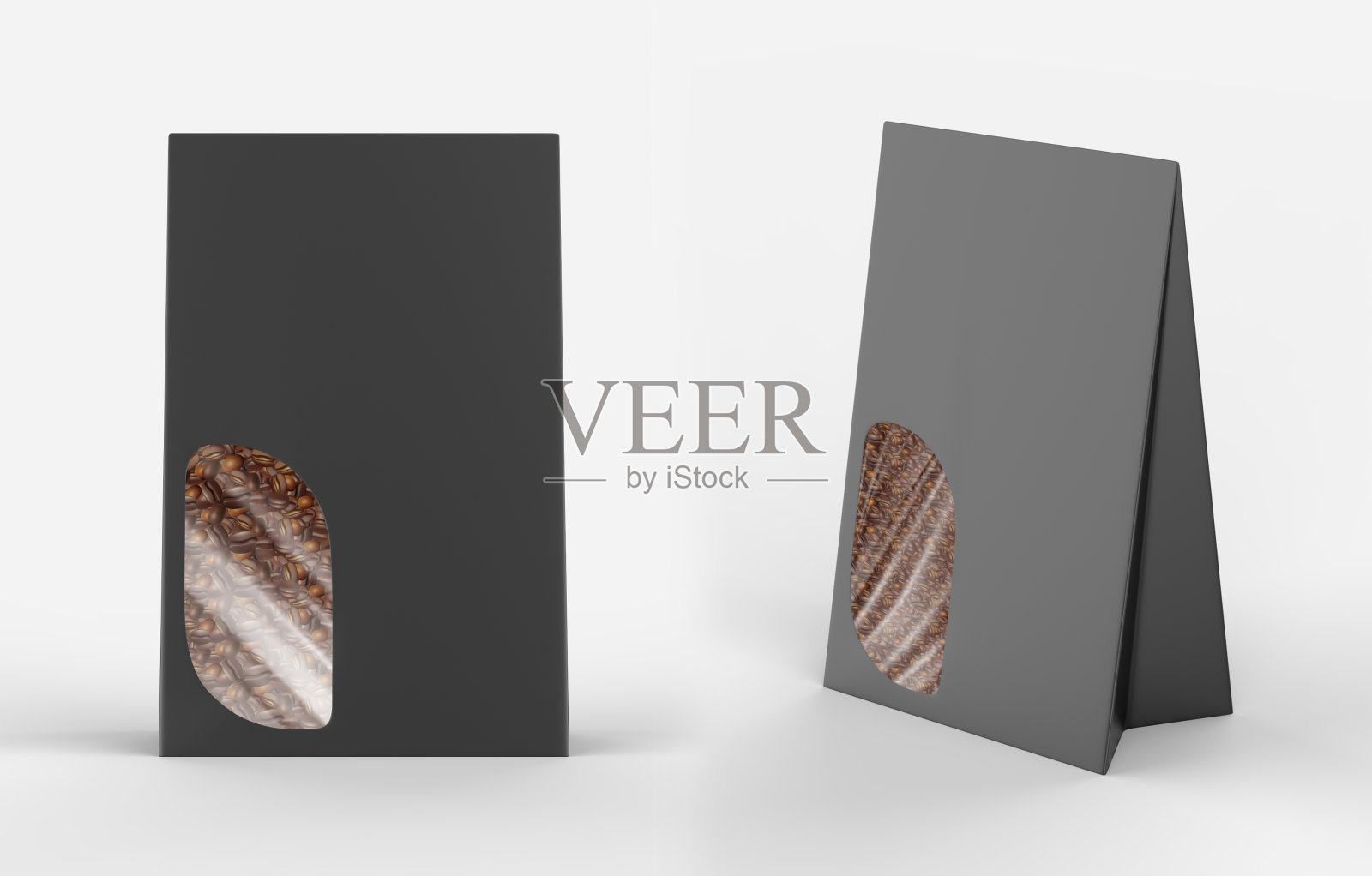 装咖啡豆的空白纸袋照片摄影图片