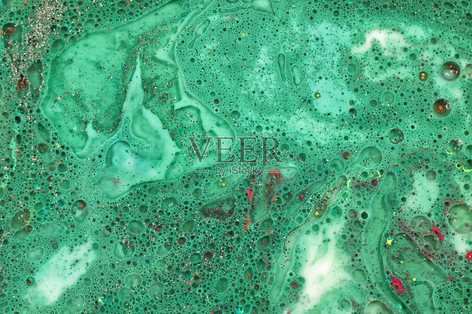 抽象绿色丙烯酸漆背景照片摄影图片