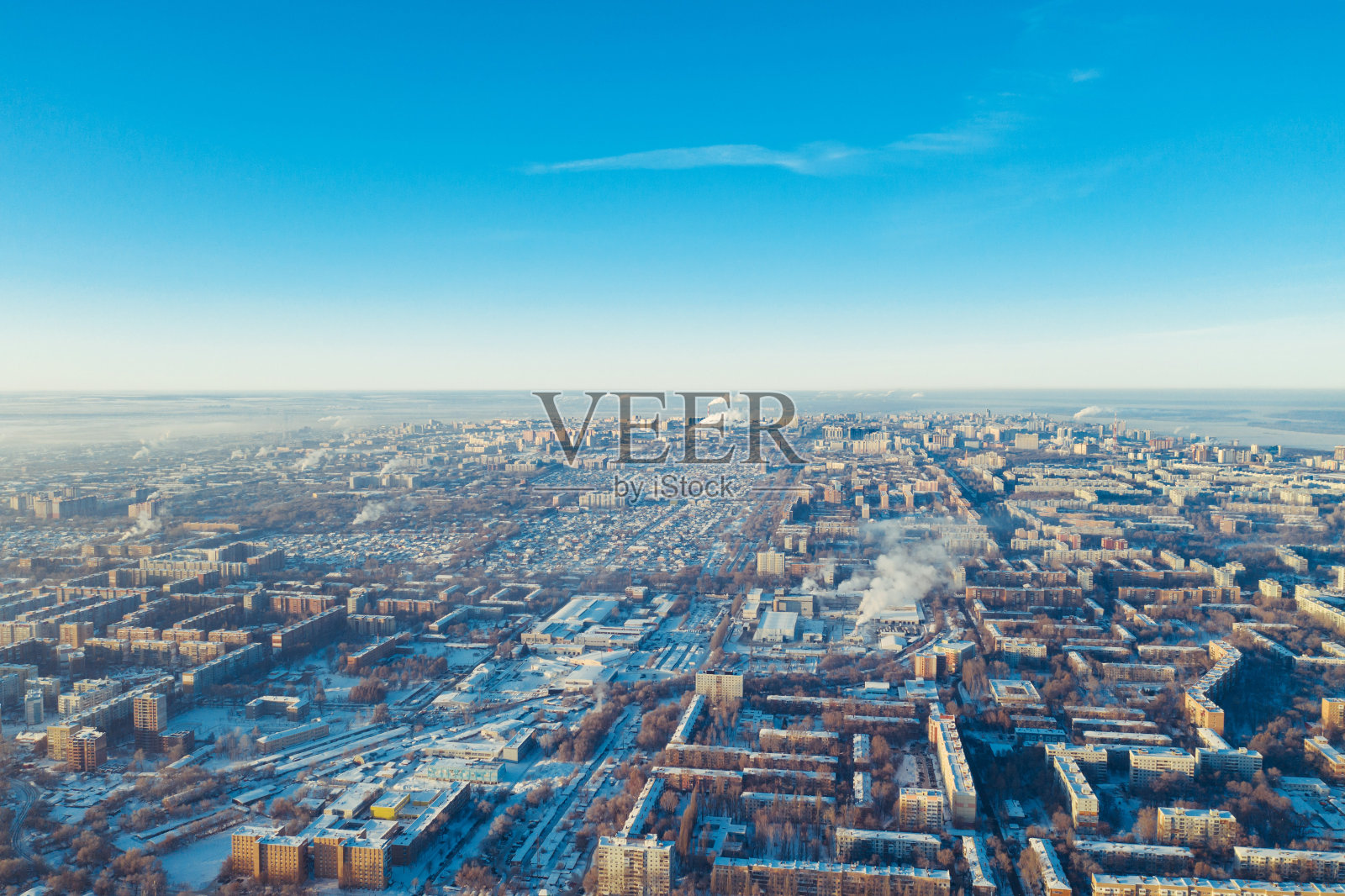 萨马拉市空中照片摄影图片