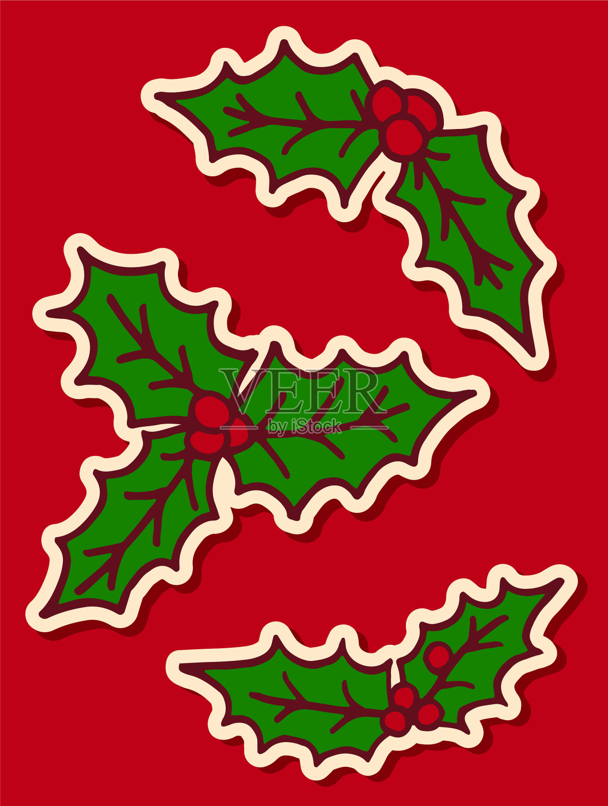 圣诞手绘设计元素集插画图片素材