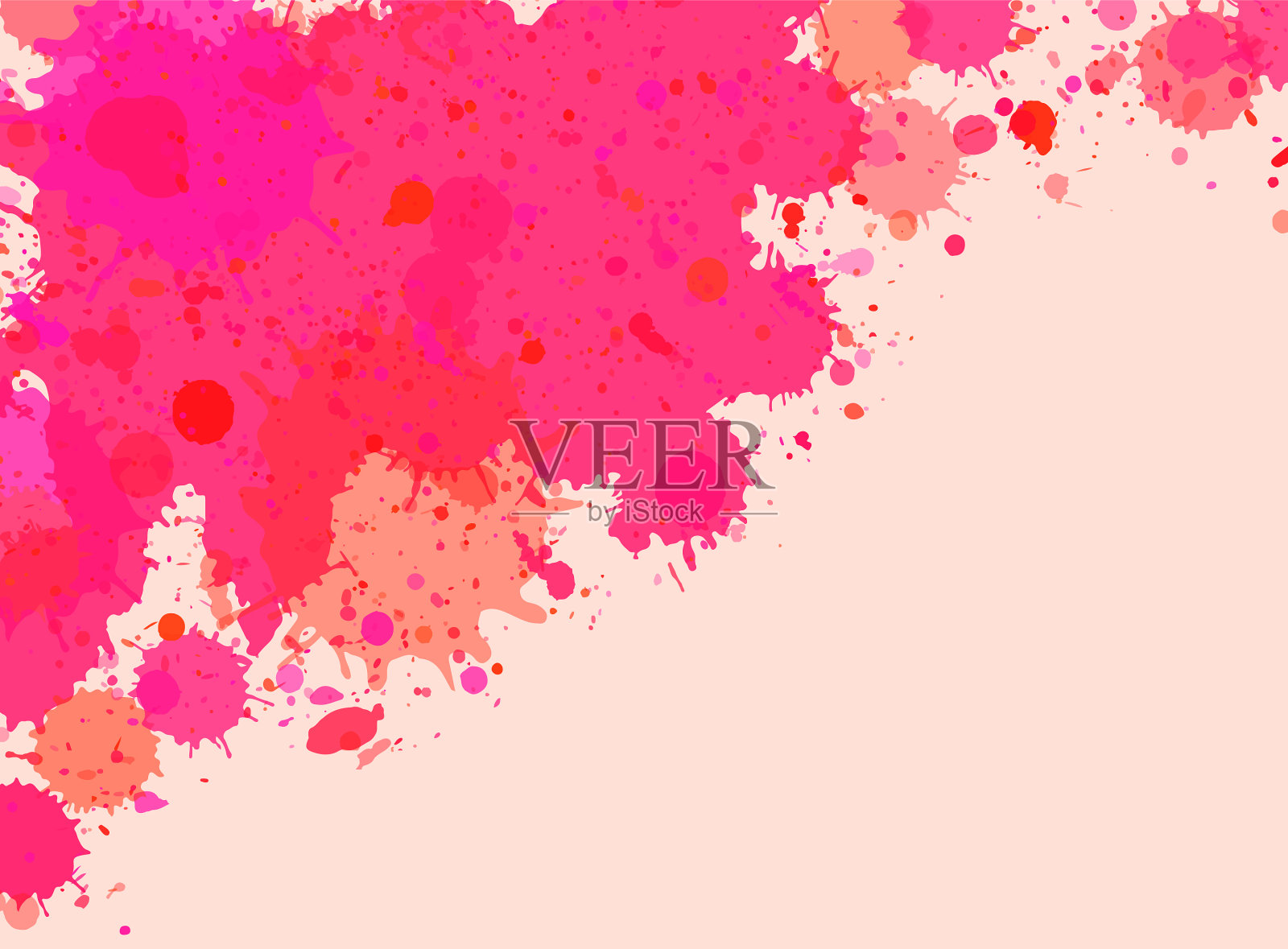 水彩颜料飞溅框插画图片素材