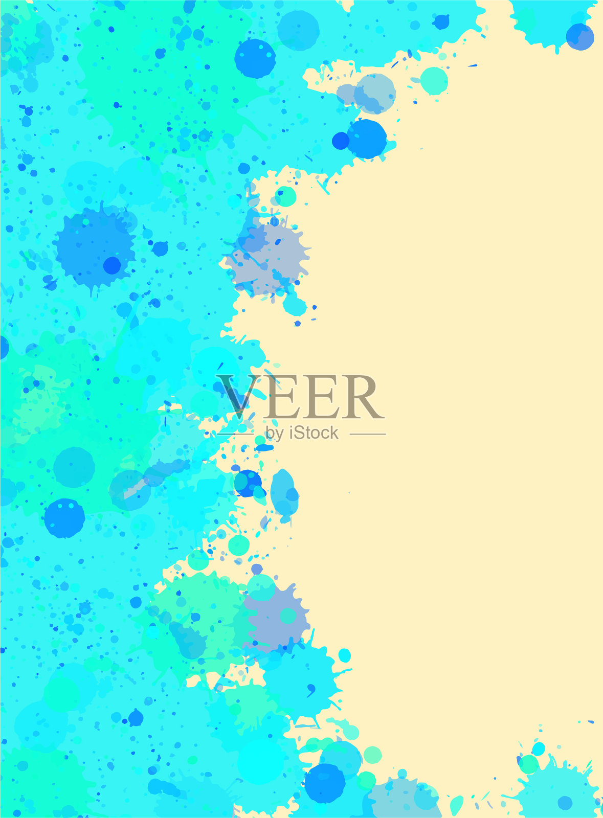 水彩颜料飞溅框插画图片素材