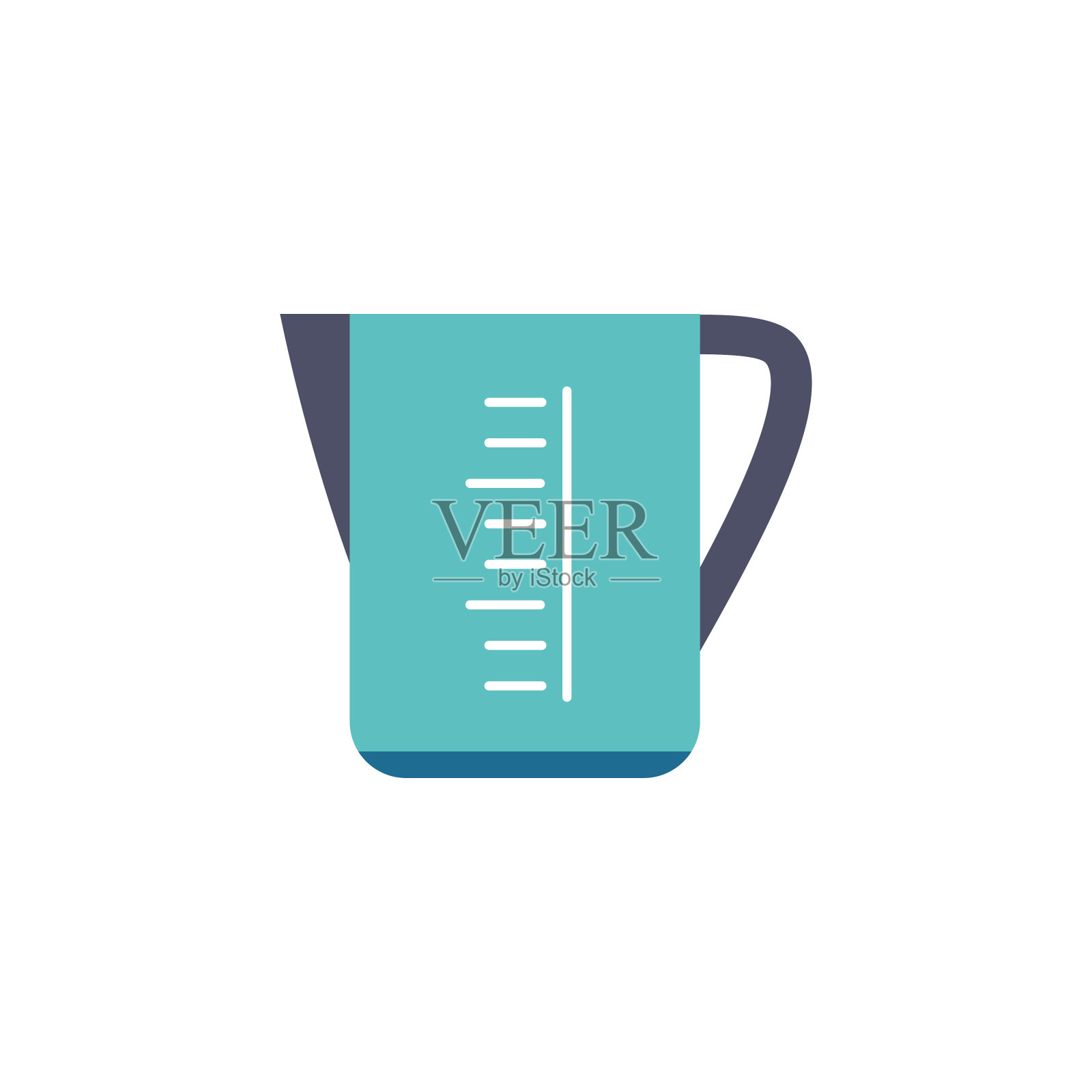 量杯孤立在白色背景上，平面设计插画图片素材