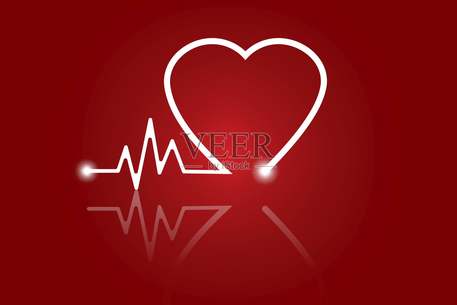 卫生保健。红心图标平面设计。心跳，任何目的的伟大设计。股票的形象。每股收益10。插画图片素材