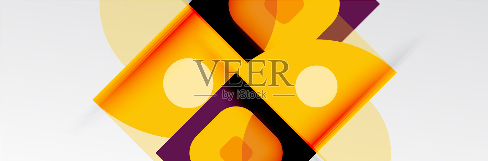 明亮的颜色圆圈抽象圆形的形状和插画图片素材