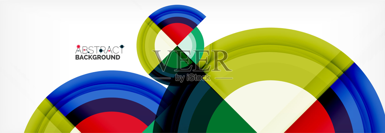 圆形形状三角形和圆形现代插画图片素材