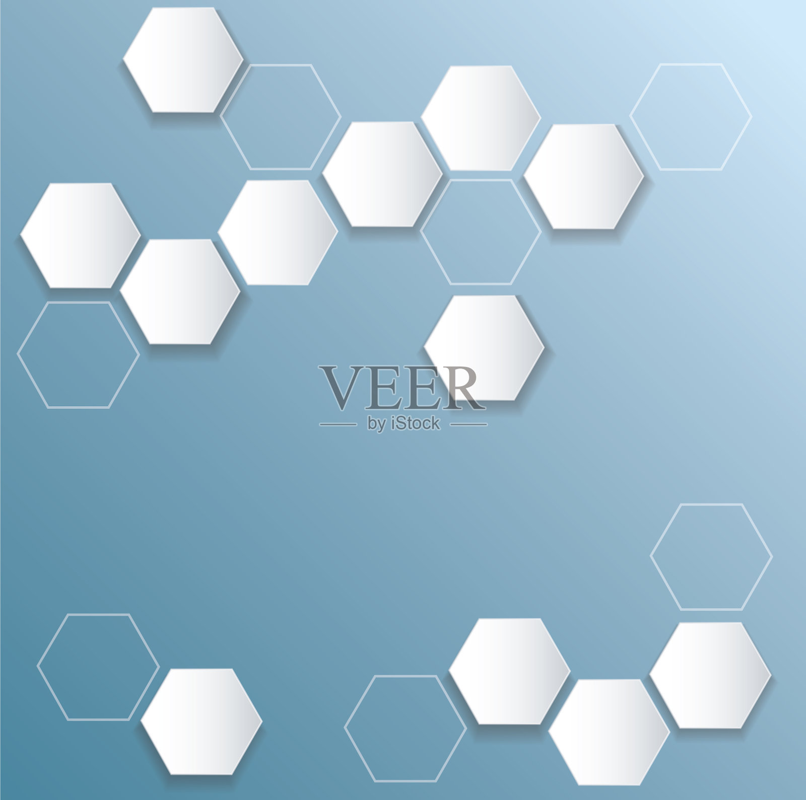 摘要蜂箱六边形空间背景插画图片素材
