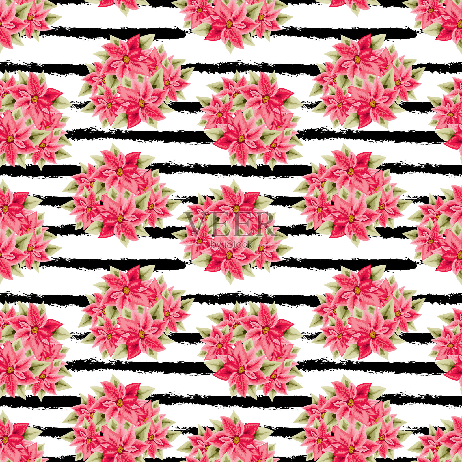 冬天无缝模式插画图片素材