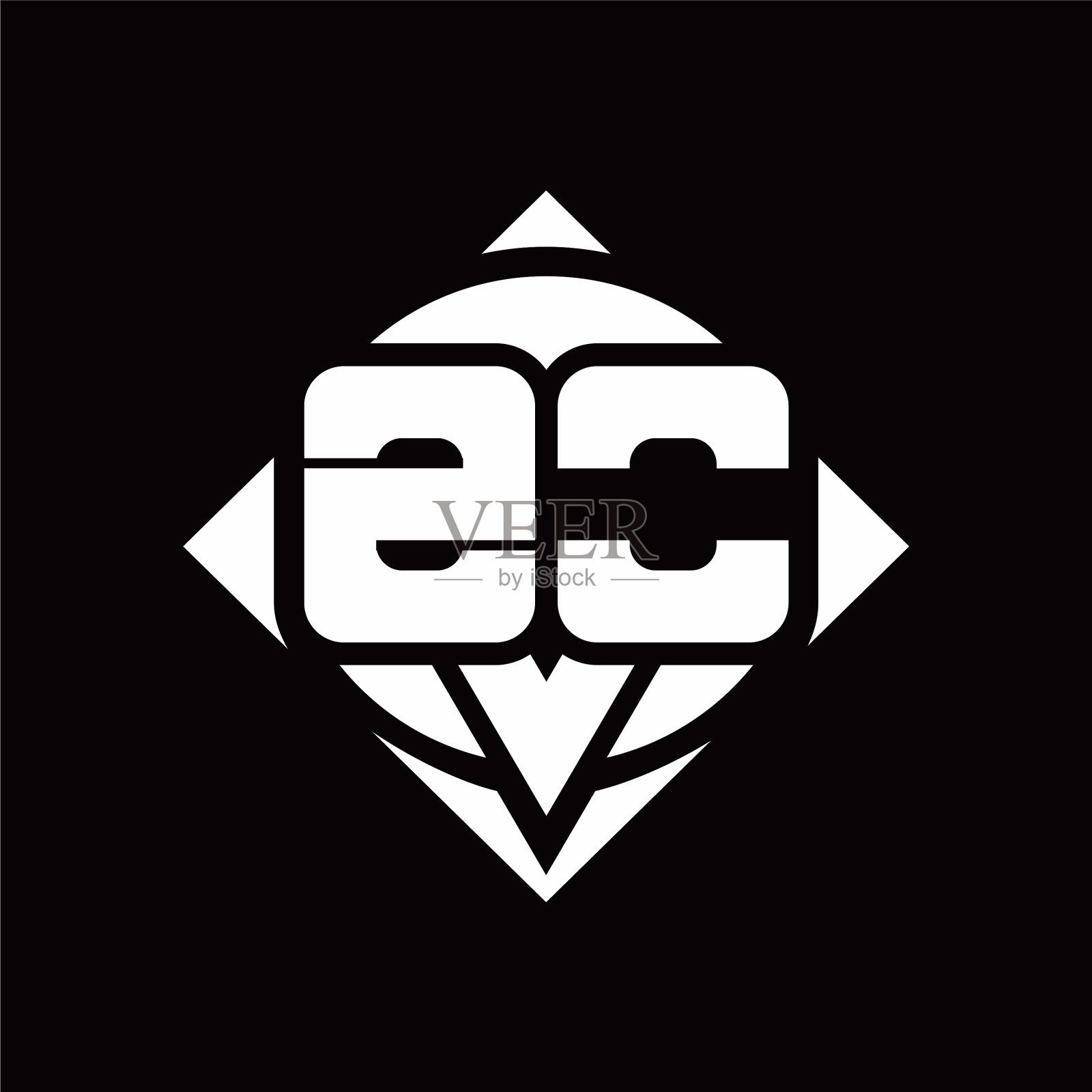 Zo标志有圆形和方形的图案插画图片素材