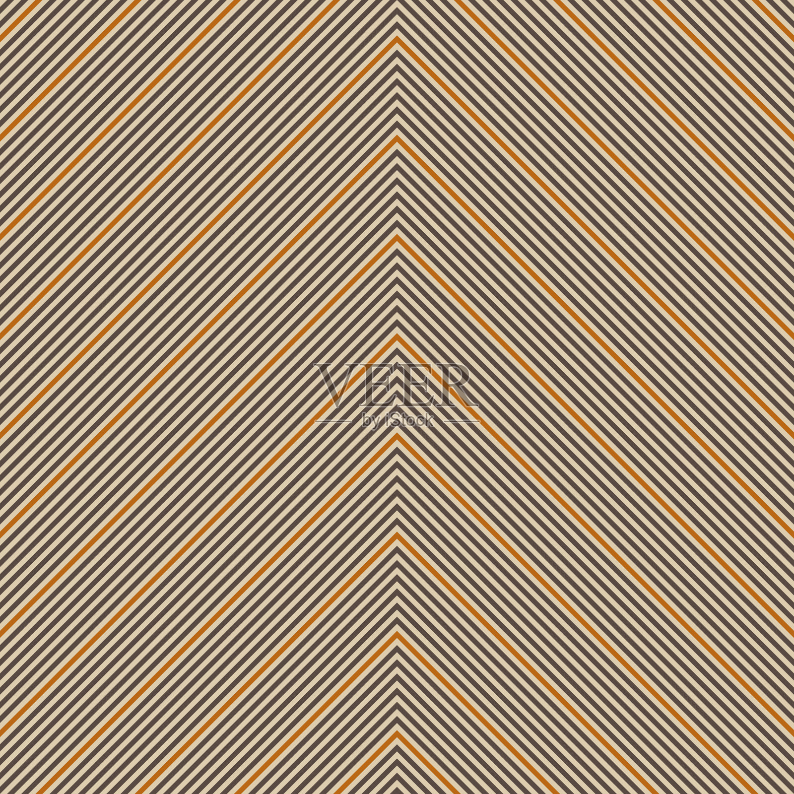 橙色人字形斜条纹无缝图案插画图片素材