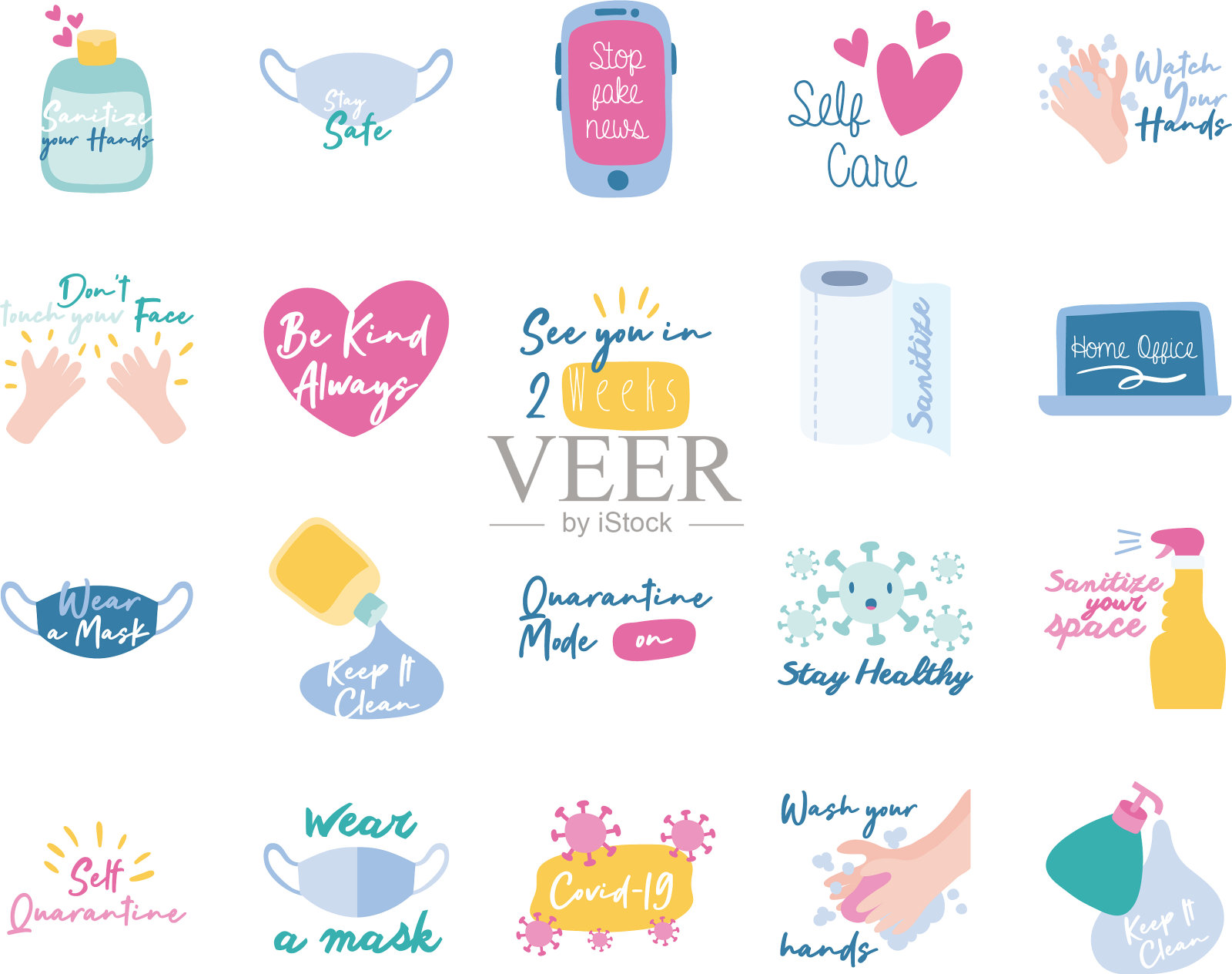 捆绑二十封平装广告信插画图片素材