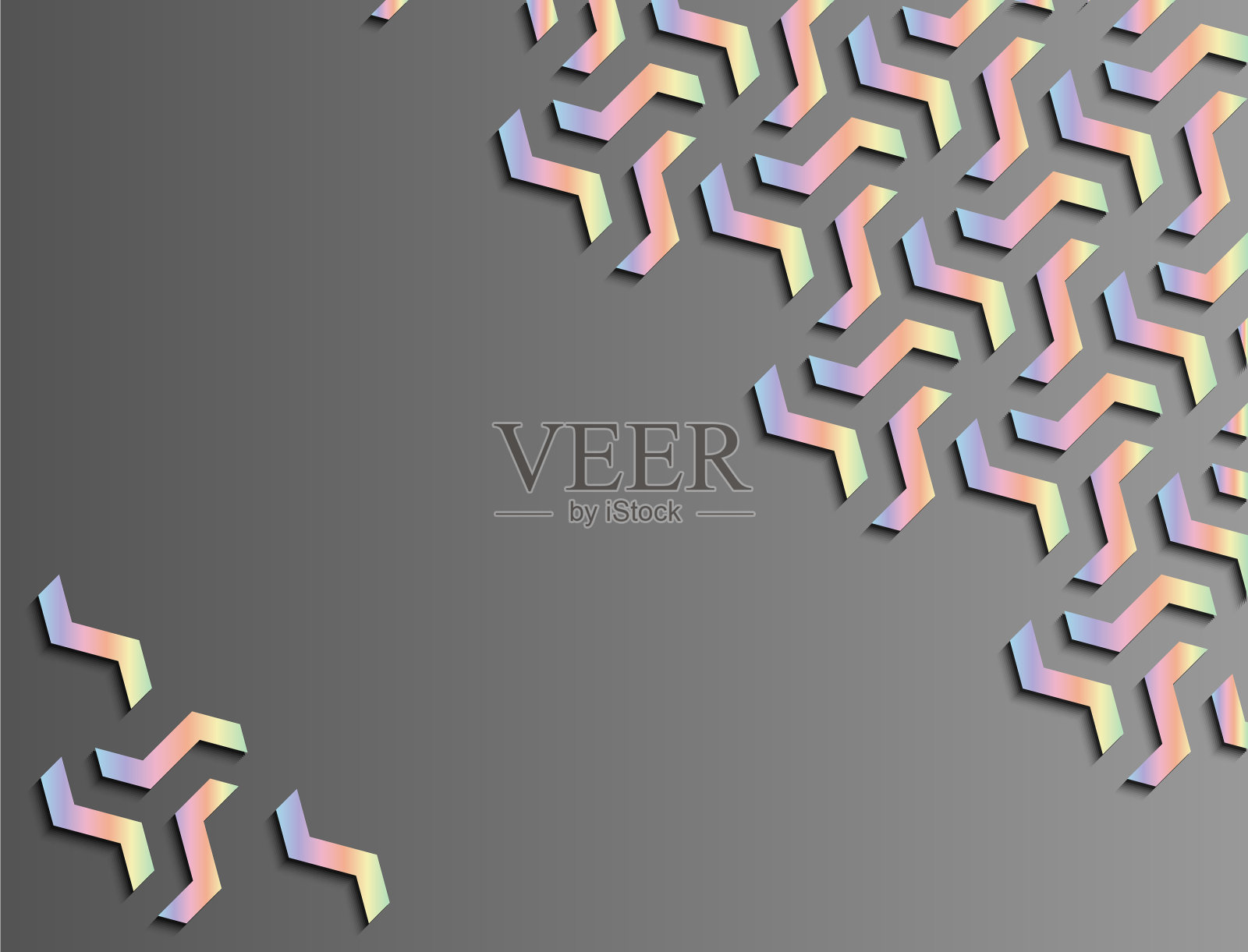 伊斯兰全息几何背景插画图片素材