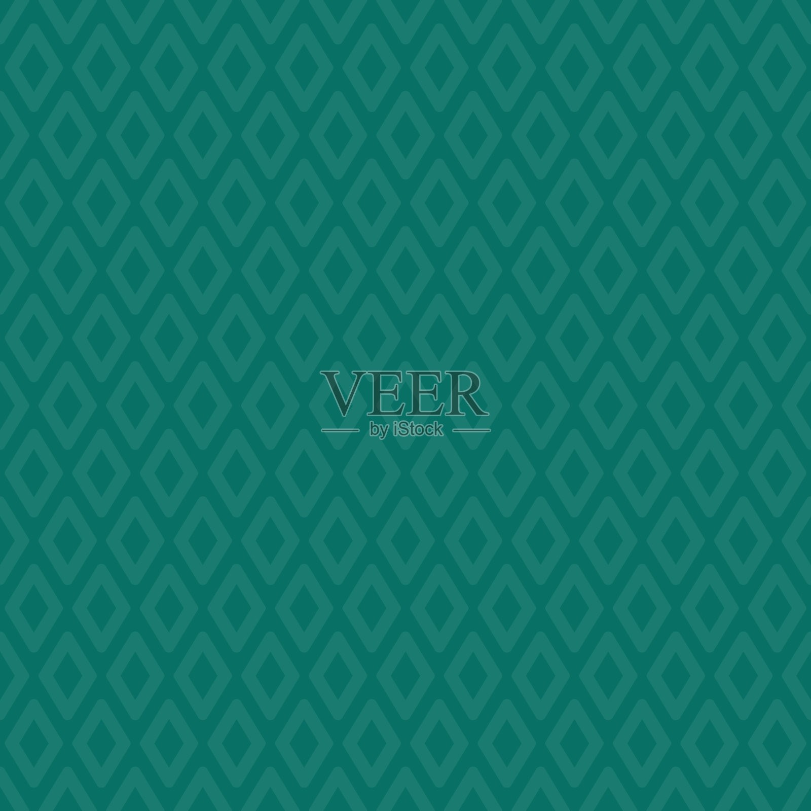 无缝图案与蓝色和绿松石菱形。对称的民族背景。现代模式。插画图片素材