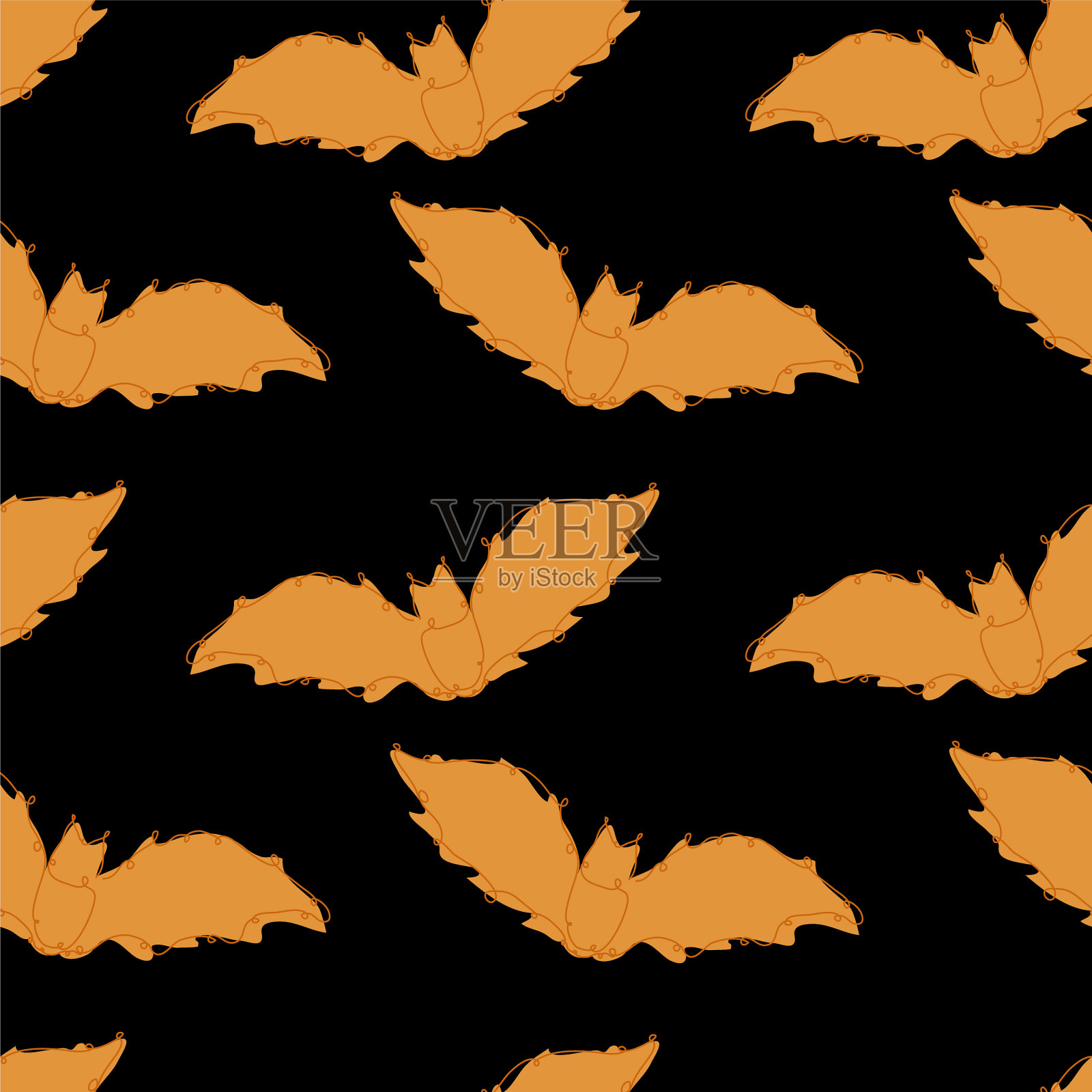 无缝图案线条艺术插画图片素材