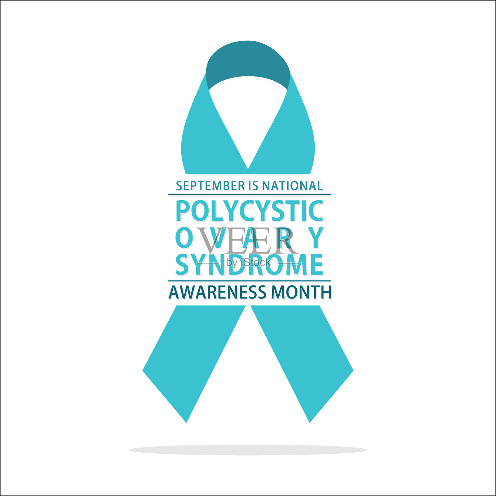 多囊卵巢综合征宣传月海报插画图片素材