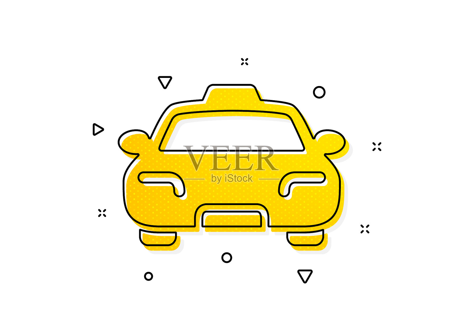 出租车图标客户交通标志插画图片素材