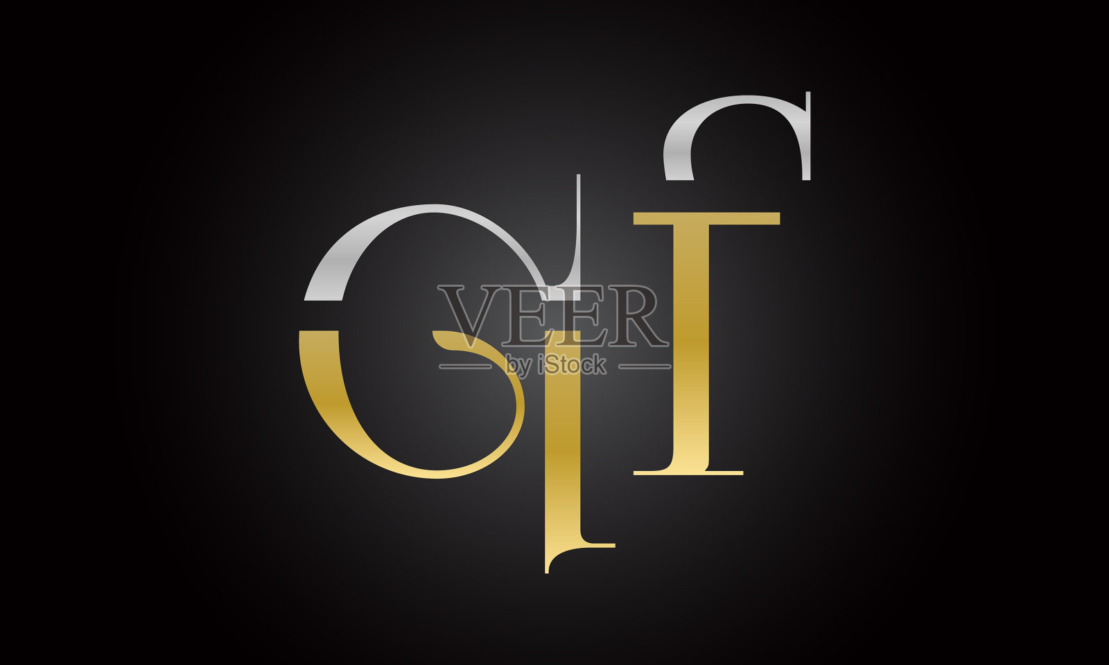 首字母qf标志设计具有现代感插画图片素材