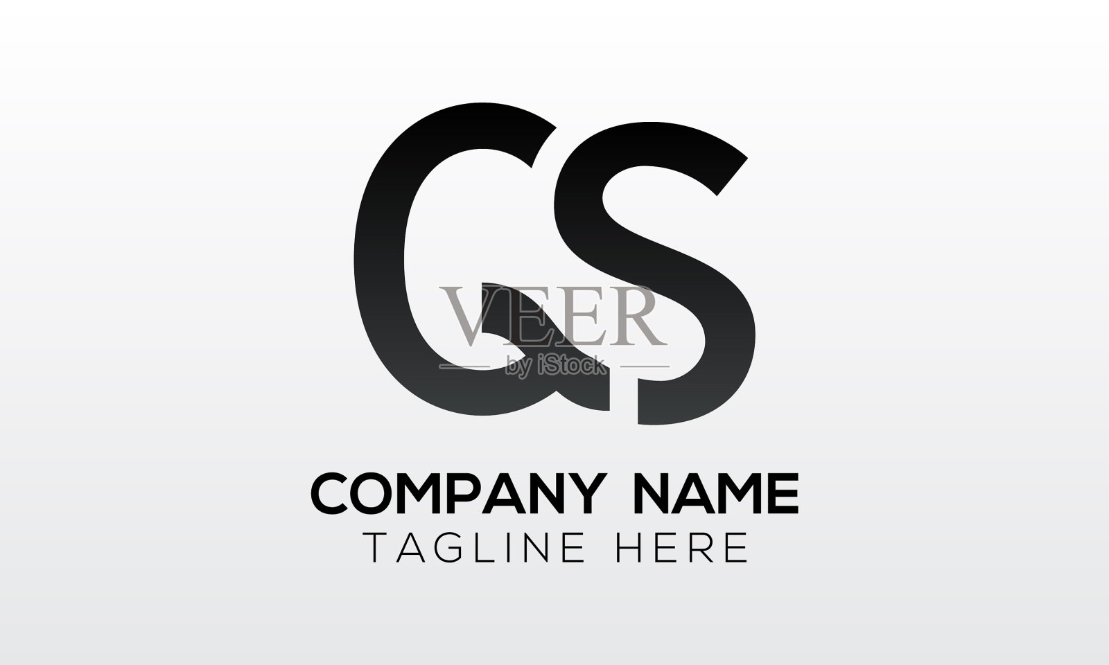 标志首字母qs设计具有现代感插画图片素材