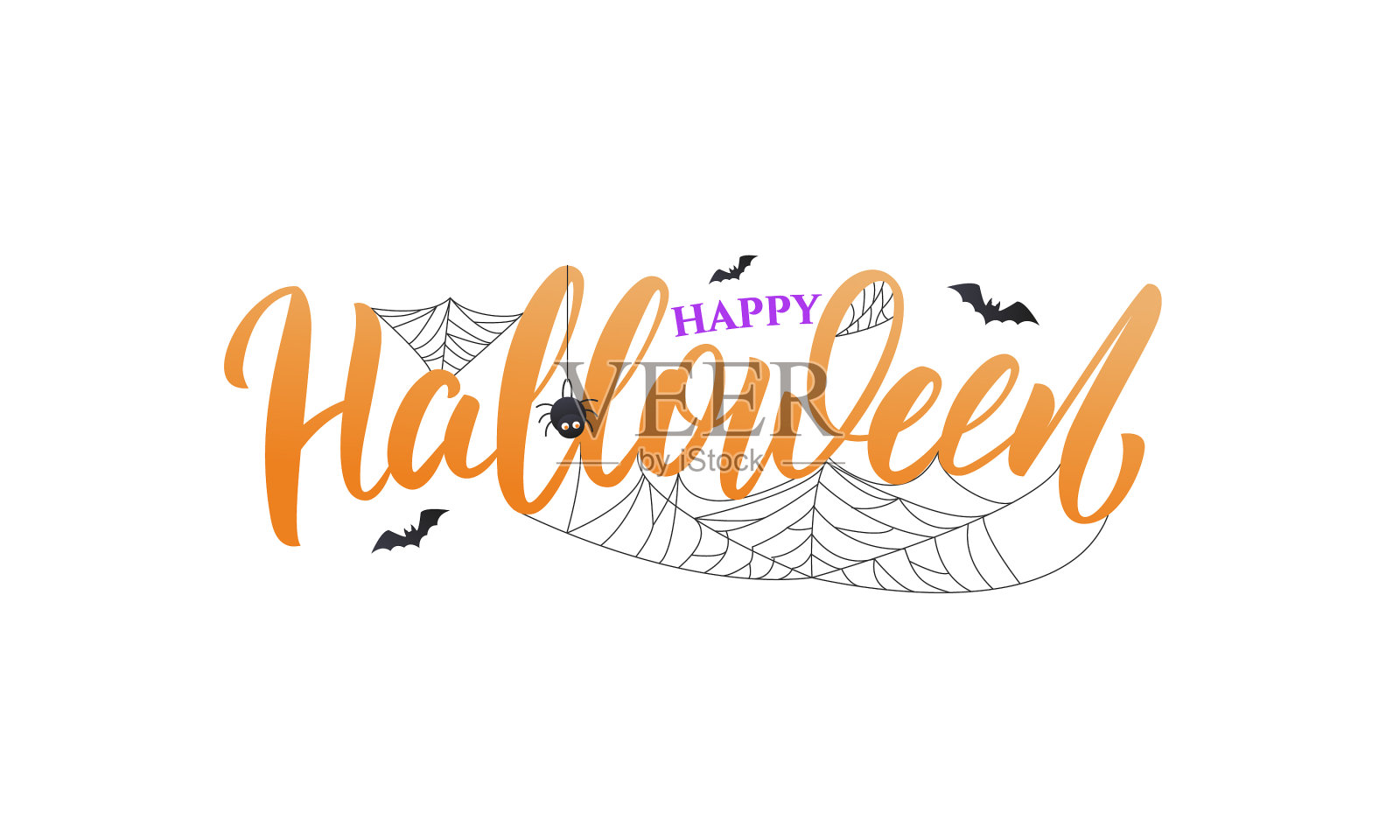 万圣节字母概念节日快乐设计元素图片