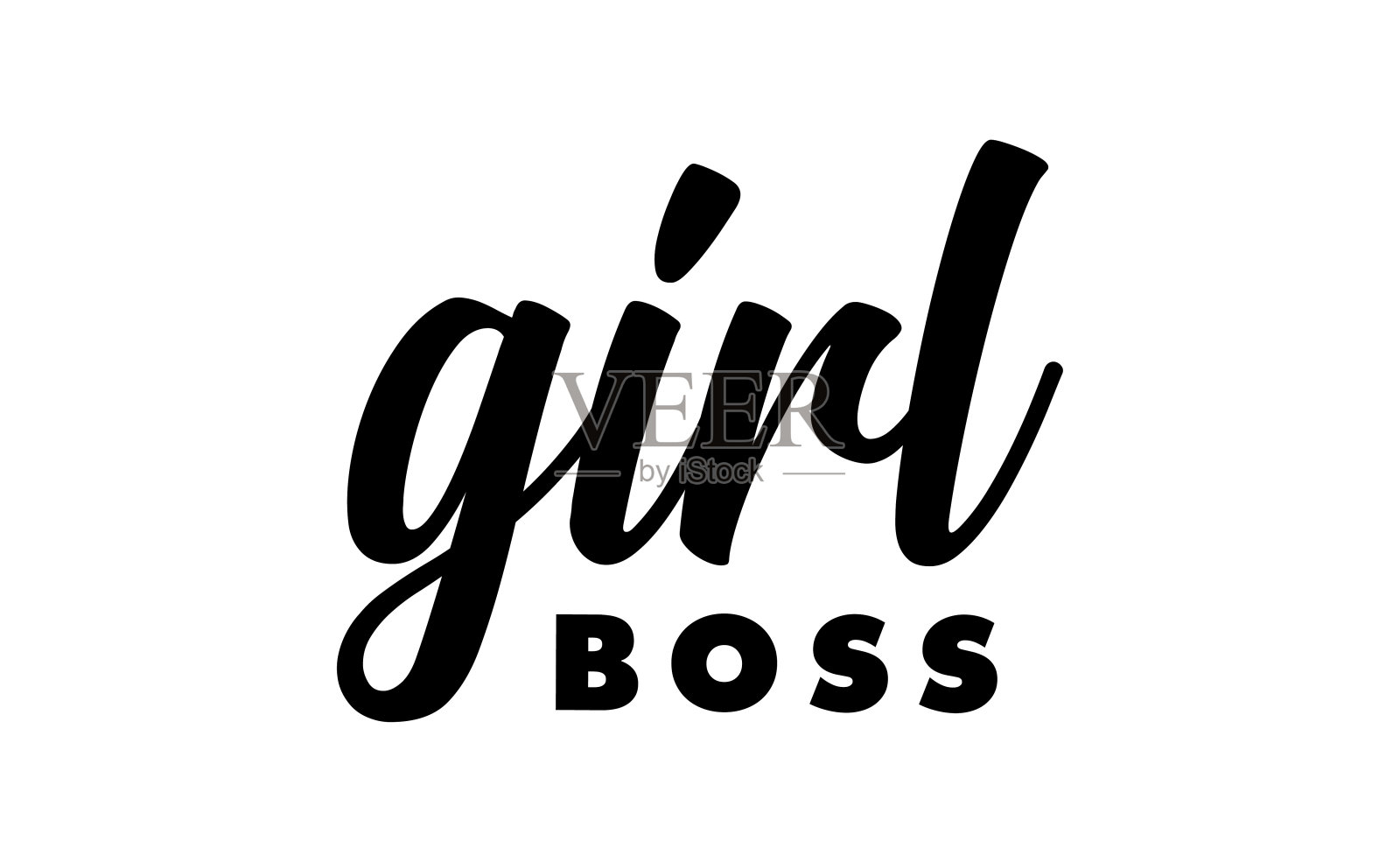 女老板文字设计插画图片素材