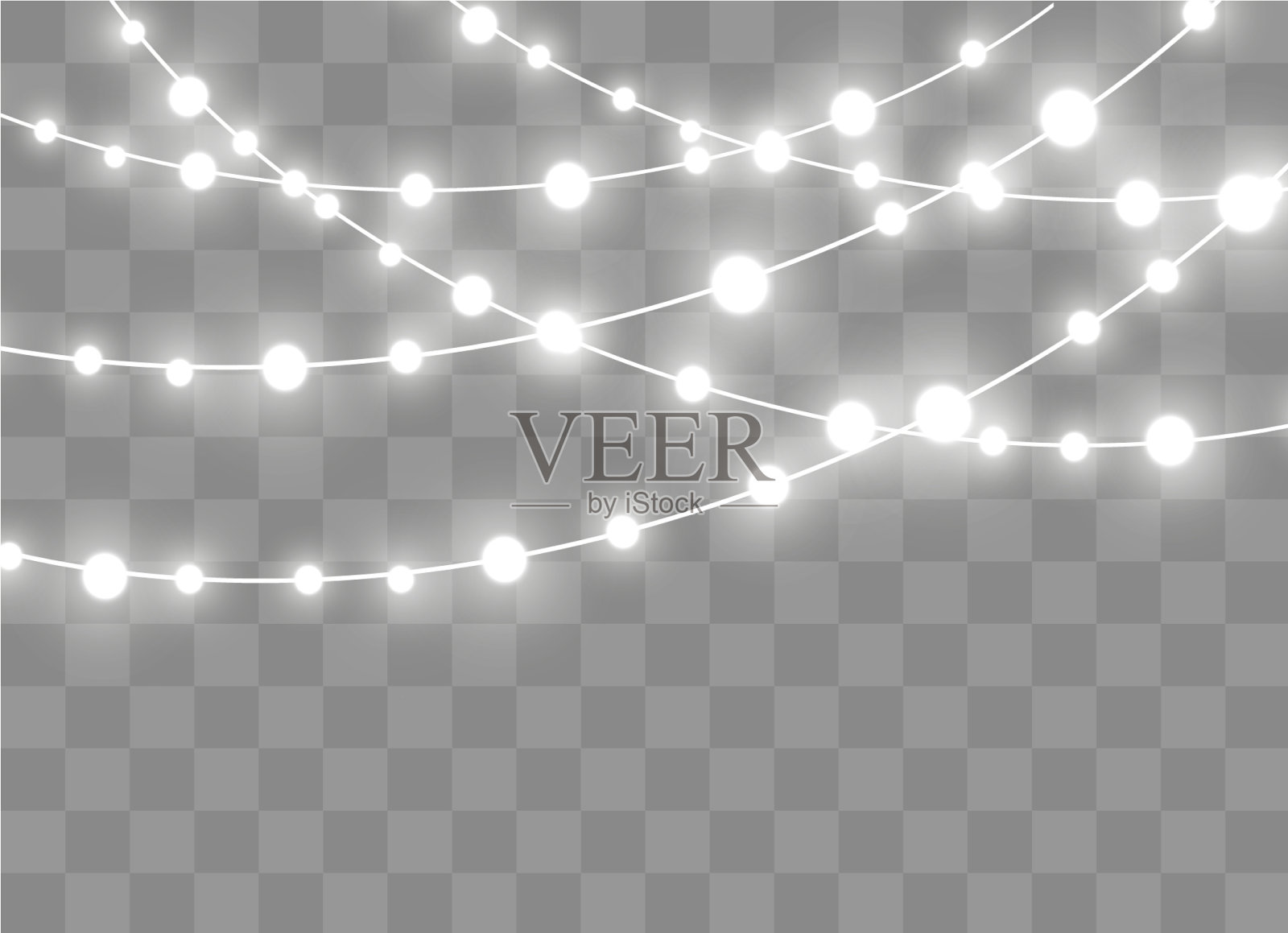 圣诞灯效果插画图片素材