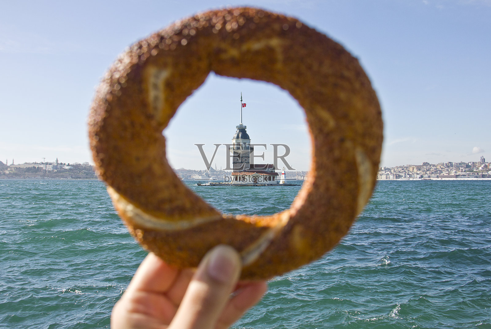 少女塔的Simit / Kiz kulesi照片摄影图片