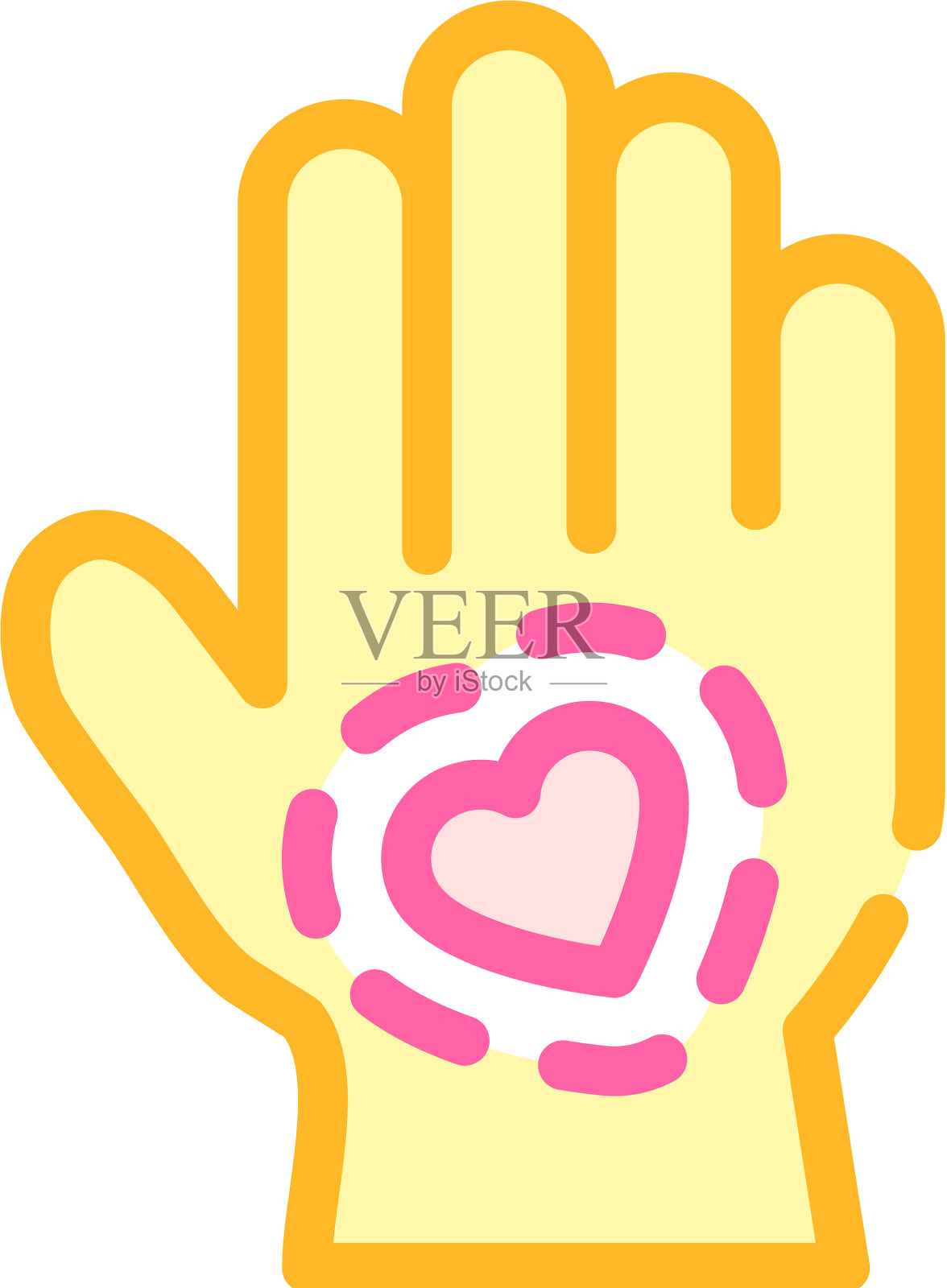 健康的手皮肤颜色图标设计元素图片