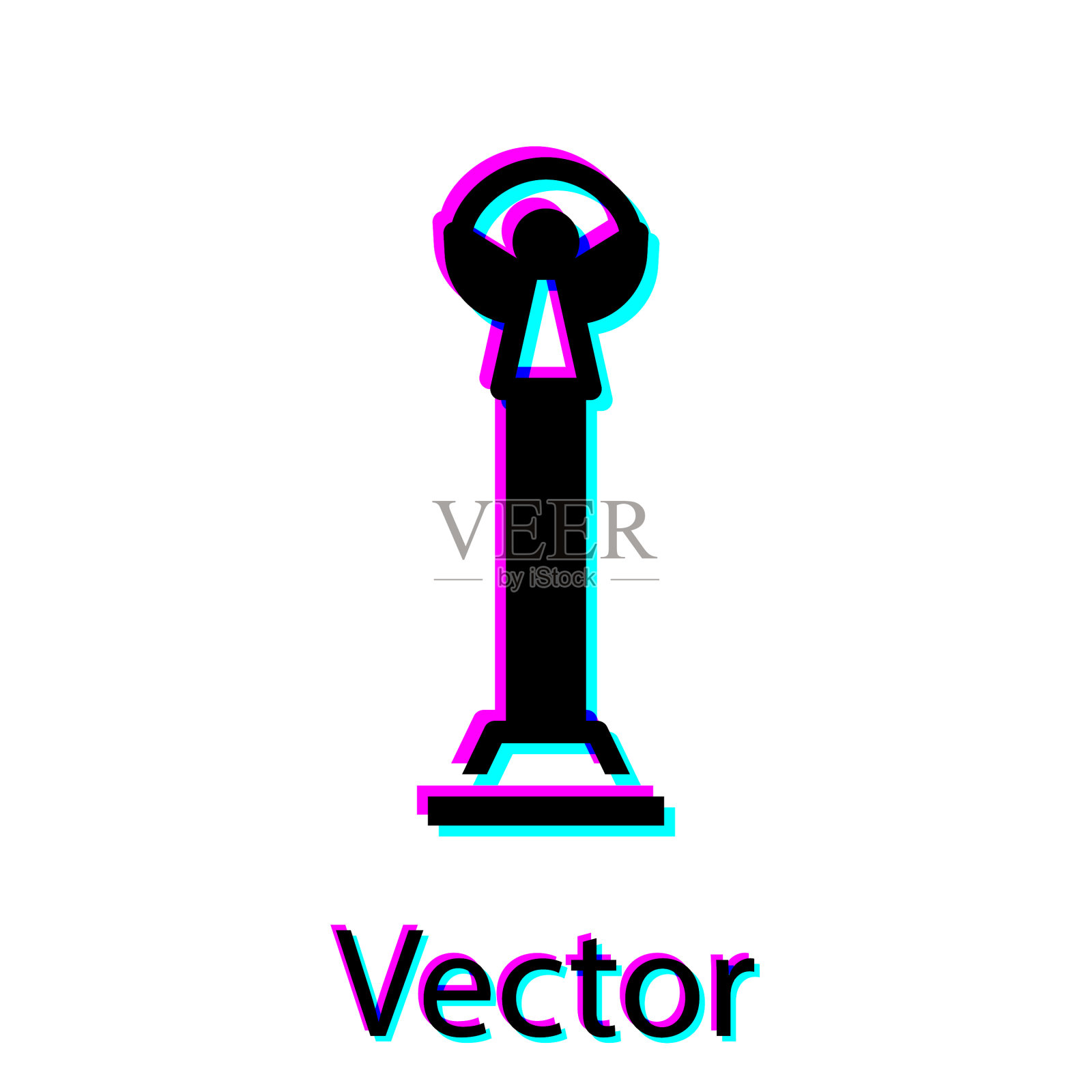 黑色纪念碑是基辅独立的象征插画图片素材