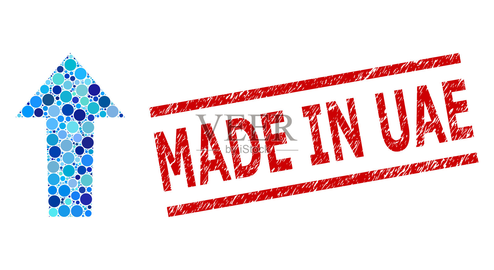 刻划极端主义圆水印和递归插画图片素材