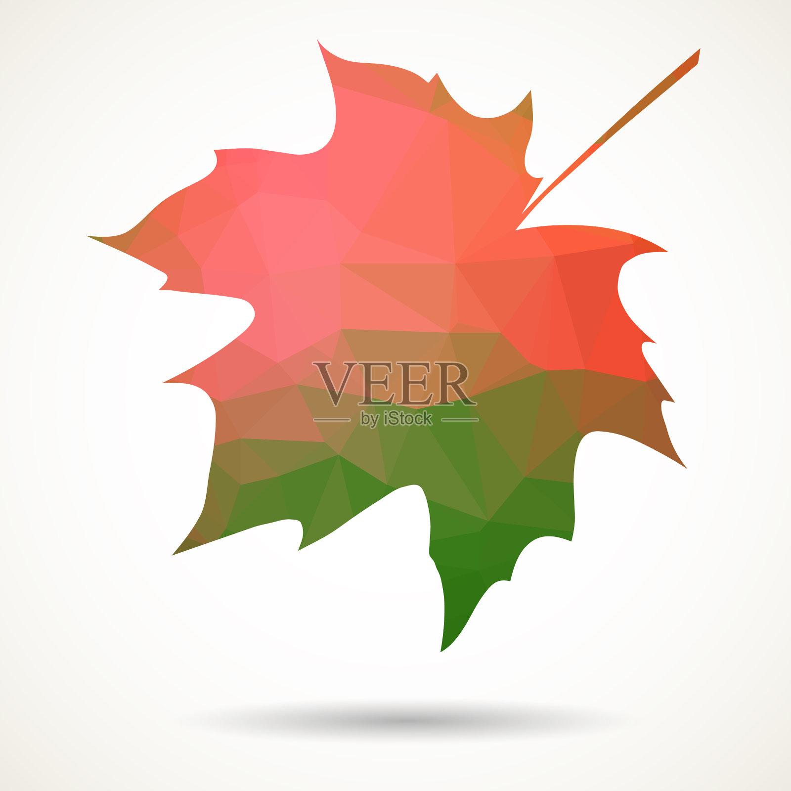 三角形的枫叶插画图片素材