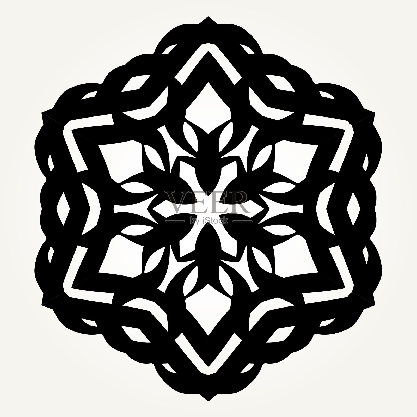 华丽的涂鸦曼荼罗插画图片素材