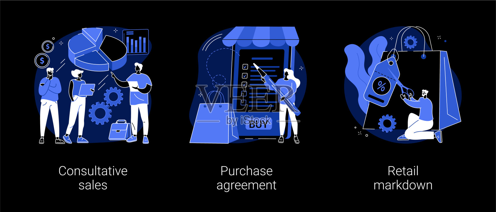 营销推广抽象概念矢量插图。插画图片素材