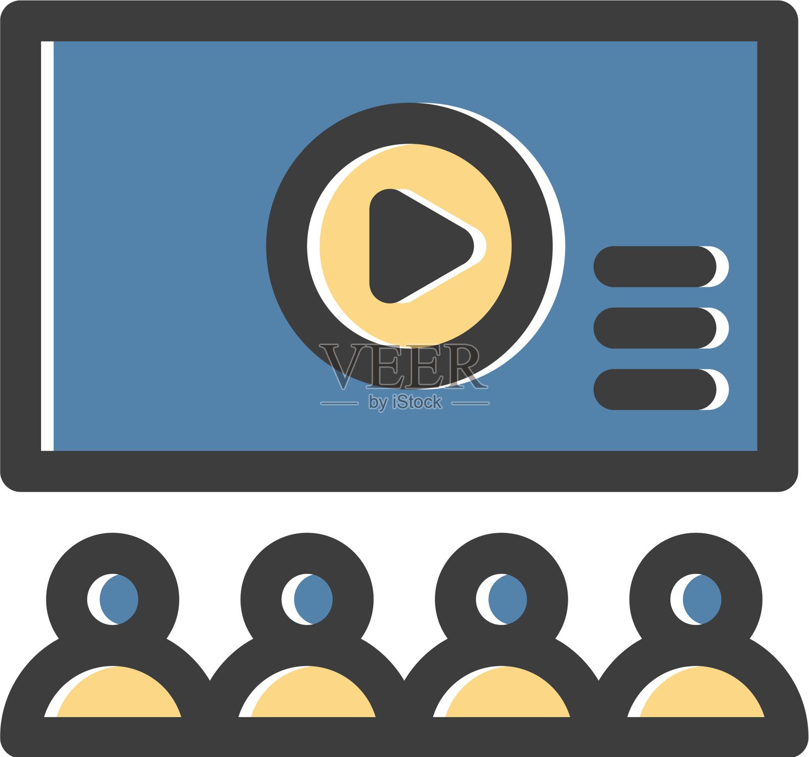 电影院图标插画图片素材