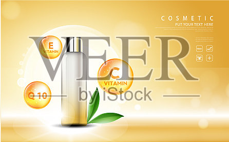 化妆品海报瓶包装设计插画图片素材