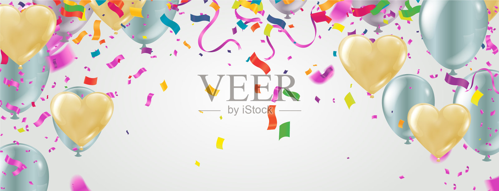 气球彩色抽象背景插画图片素材