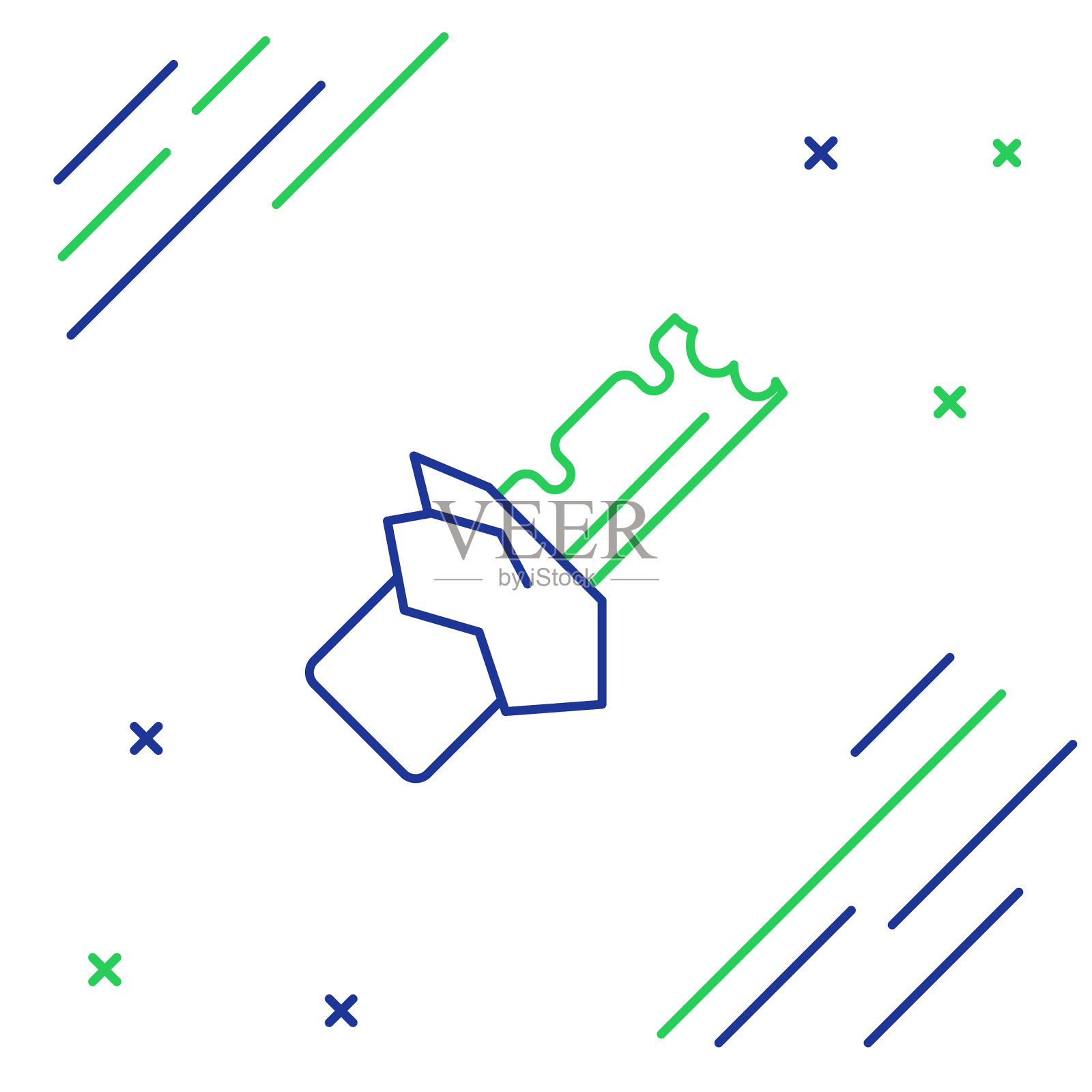 线咬巧克力条图标孤立在白色插画图片素材