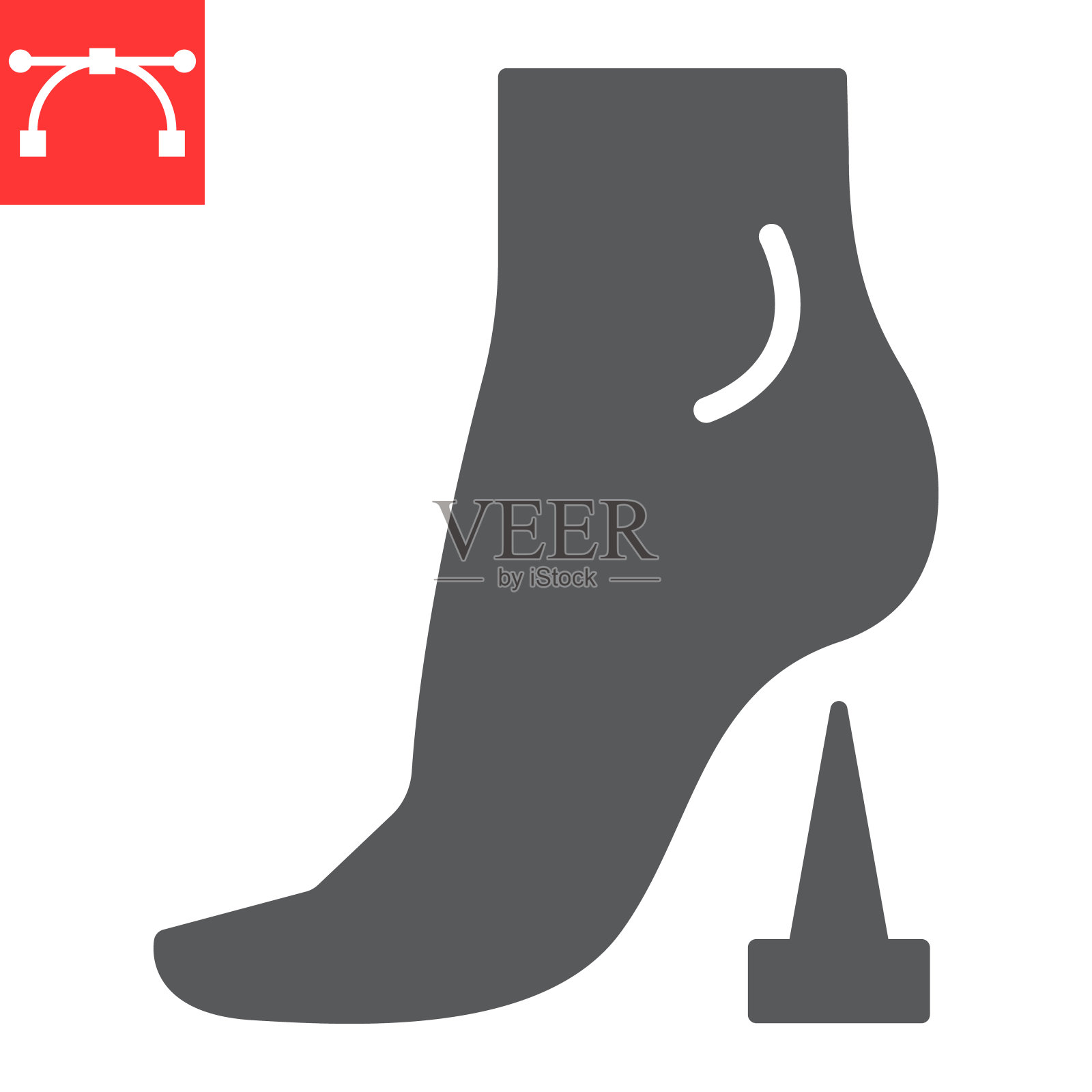 破伤风字形图标，疫苗和脚和指甲，锁颚矢量图标，矢量图形，可编辑的笔触固体符号，eps 10。插画图片素材