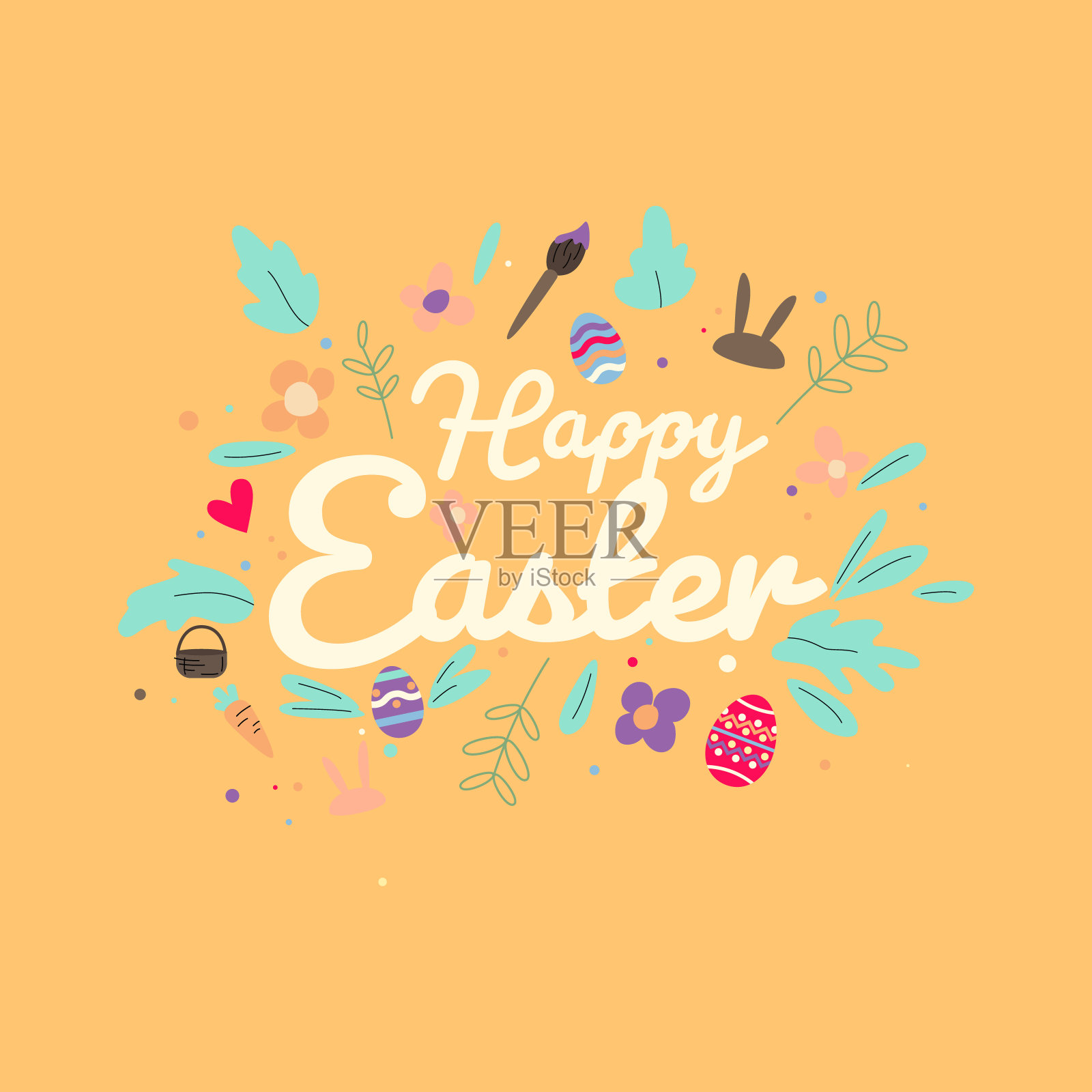 复活节快乐插画图片素材
