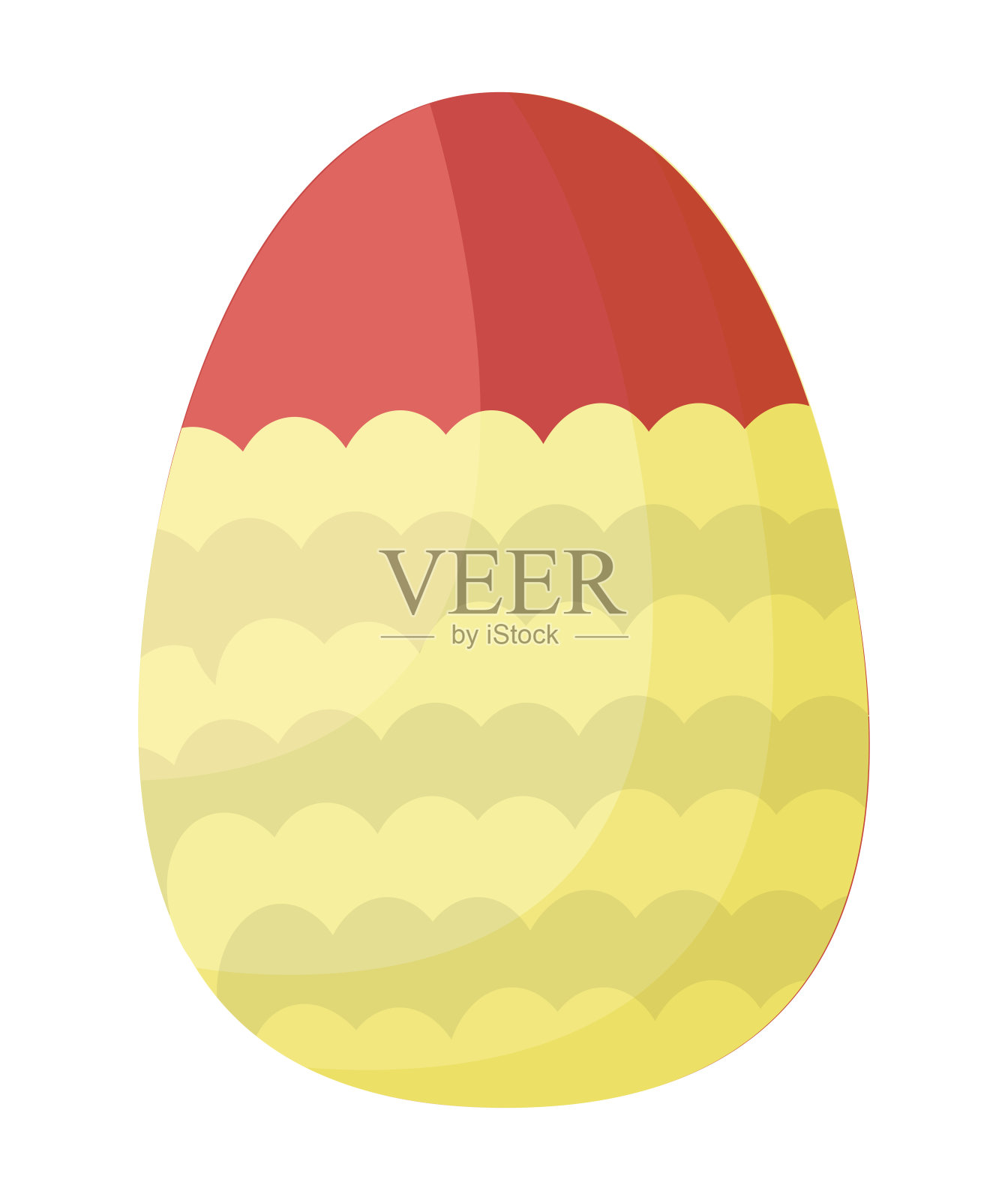矢量美丽的复活节蛋在白色的背景。矢量插图。复活节快乐。设计元素图片
