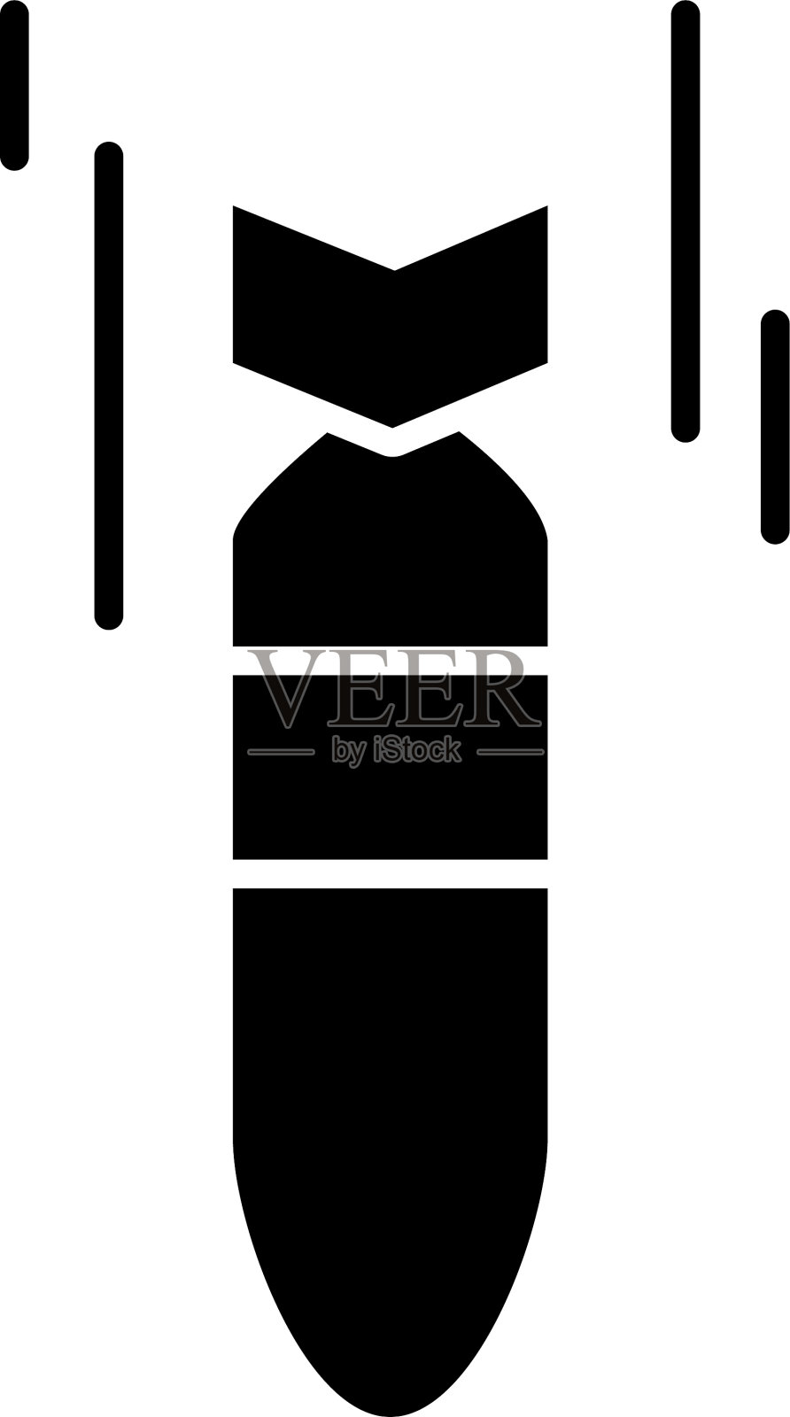 子弹图标图像剪影风格插画图片素材