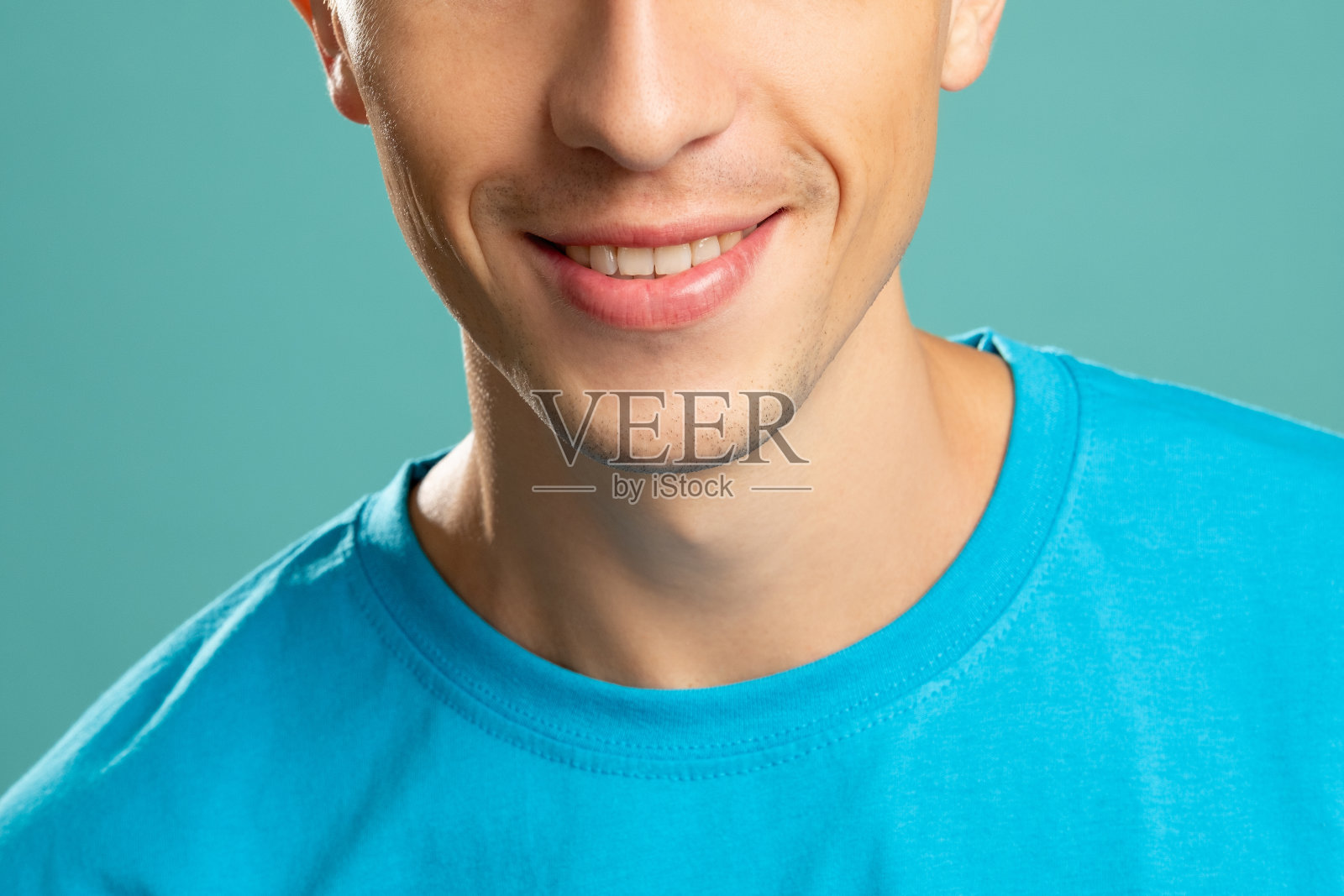 完美微笑牙齿护理积极的男性肖像照片摄影图片