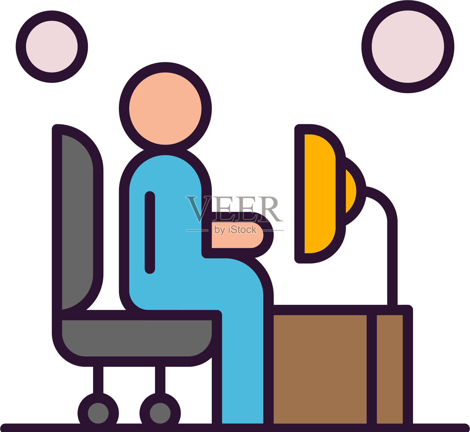 办公室的图标插画图片素材