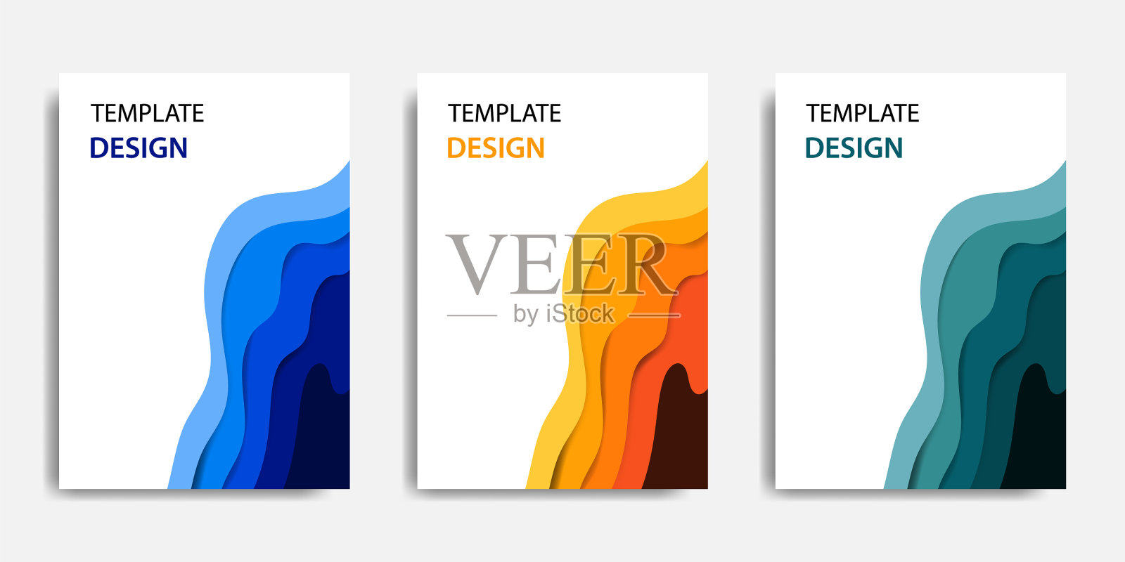 分层剪纸封面书的背景插画图片素材